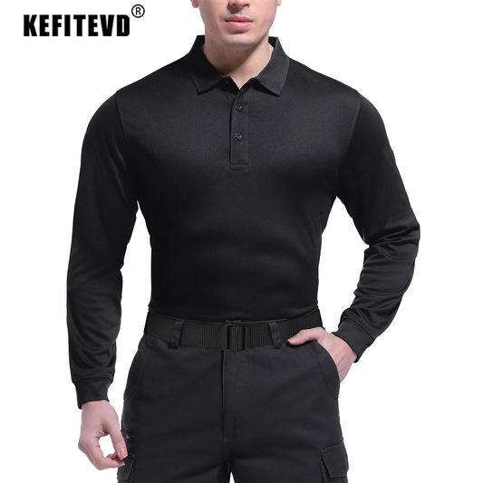 KEFITEVD Men's Golf Polo Shirt Quick Dry Breathable Lightweight T-Shirts Athletic Workout Outdoor Shirts Camping Fishing Tops