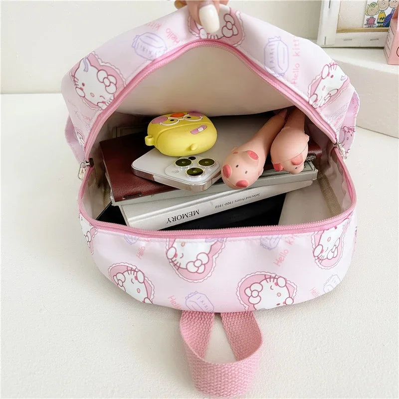 Kawaii Hello Kitty Kuromi Cinnamoroll Backpacks Cute Cartoon My Melody Pochacco Pompom Purin Anime Storage School Bag Sac A Dos