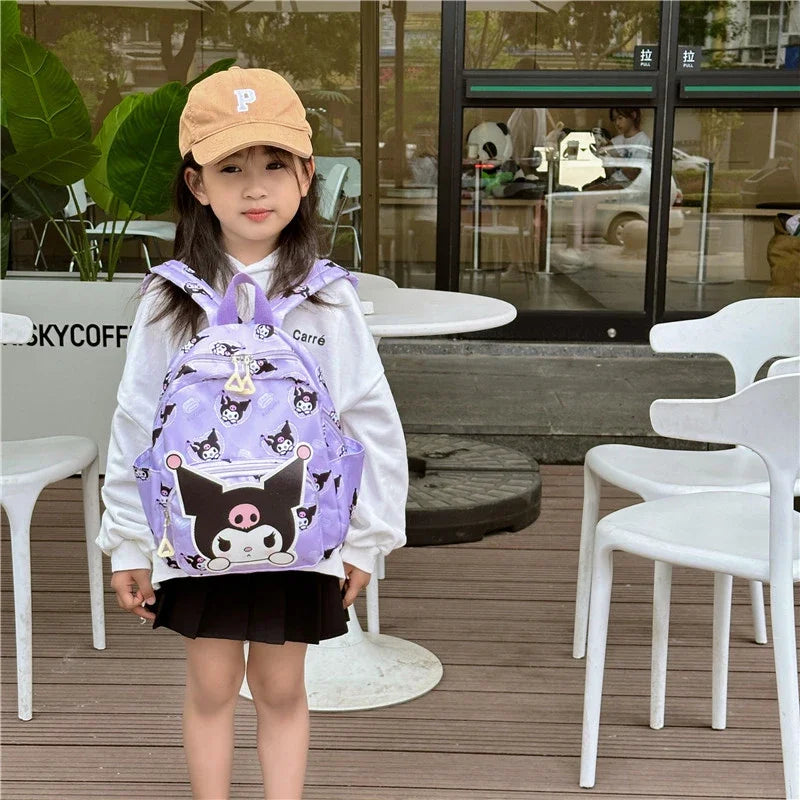Kawaii Hello Kitty Kuromi Cinnamoroll Backpacks Cute Cartoon My Melody Pochacco Pompom Purin Anime Storage School Bag Sac A Dos