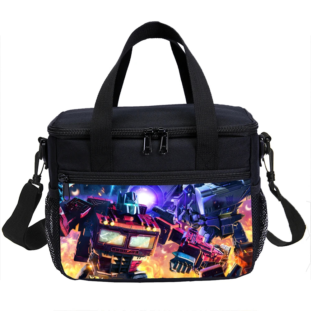 T-Transformers Child School Backpack with Lunch Bags ,Pencil Bags ,School Bags for Boys Girls Best Gift