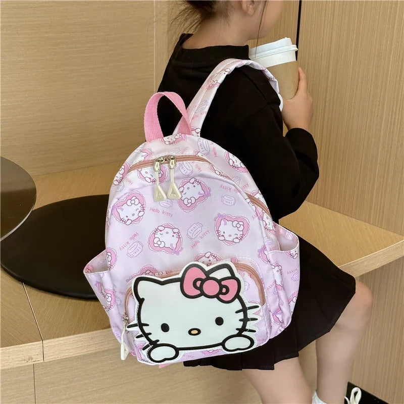 Kawaii Hello Kitty Kuromi Cinnamoroll Backpacks Cute Cartoon My Melody Pochacco Pompom Purin Anime Storage School Bag Sac A Dos