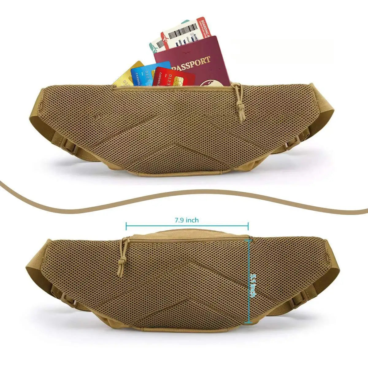 Men Waist Tactical Fanny Pack Motorcycle Rider Sports Belt Bag Climb Camping Nylon Male Tool Sling Chest Hip Bum Bag