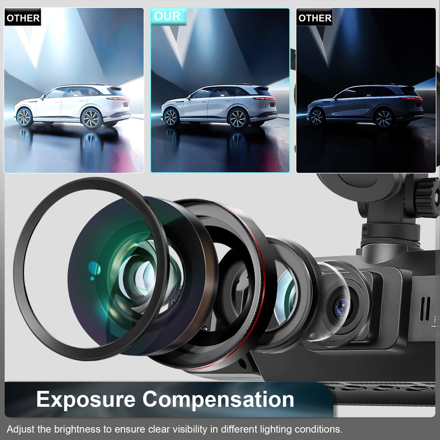 Dashcam 4 Channel Voice Recording Video Recorder Black Box 1080P Night Vision dash cam automobile Auto parts add Hardwire kit