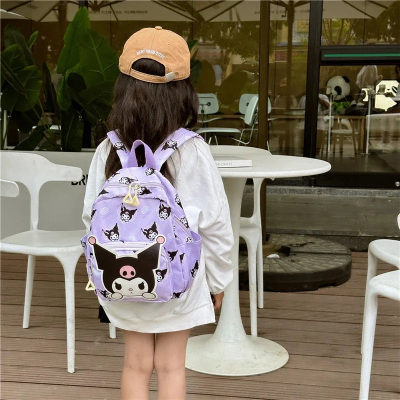 Kawaii Hello Kitty Kuromi Cinnamoroll Backpacks Cute Cartoon My Melody Pochacco Pompom Purin Anime Storage School Bag Sac A Dos