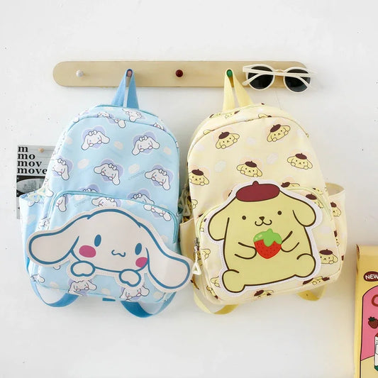 Kawaii Hello Kitty Kuromi Cinnamoroll Backpacks Cute Cartoon My Melody Pochacco Pompom Purin Anime Storage School Bag Sac A Dos