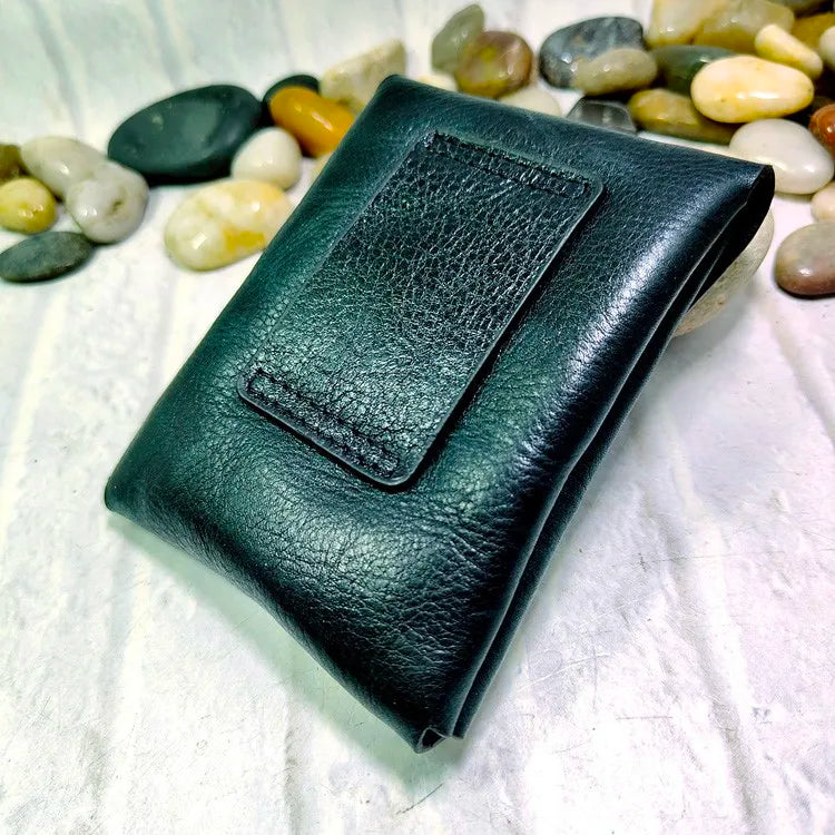 Mini Waist Bag Genuine Leather Belt Pouch Wallet Card Holder Car Key Purse Pack Driver's license Case Men Women 6071