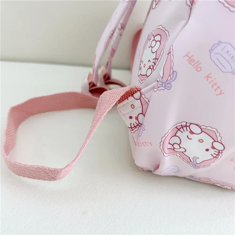 Kawaii Hello Kitty Kuromi Cinnamoroll Backpacks Cute Cartoon My Melody Pochacco Pompom Purin Anime Storage School Bag Sac A Dos
