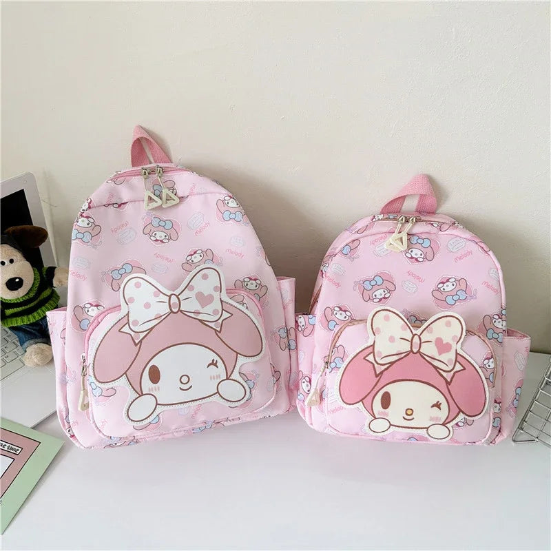 Kawaii Hello Kitty Kuromi Cinnamoroll Backpacks Cute Cartoon My Melody Pochacco Pompom Purin Anime Storage School Bag Sac A Dos