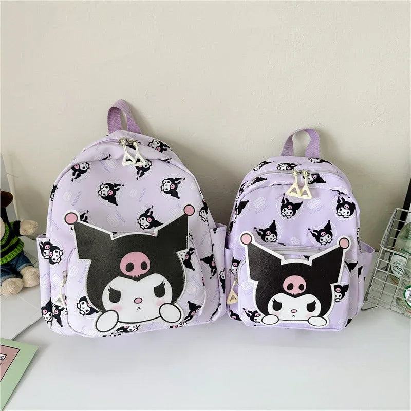 Kawaii Hello Kitty Kuromi Cinnamoroll Backpacks Cute Cartoon My Melody Pochacco Pompom Purin Anime Storage School Bag Sac A Dos