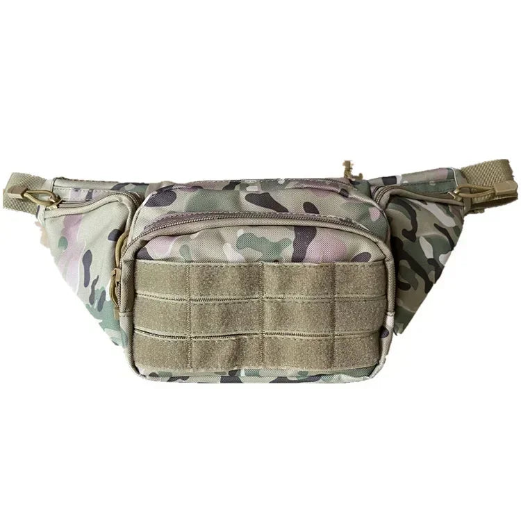 Men Waist Tactical Fanny Pack Motorcycle Rider Sports Belt Bag Climb Camping Nylon Male Tool Sling Chest Hip Bum Bag