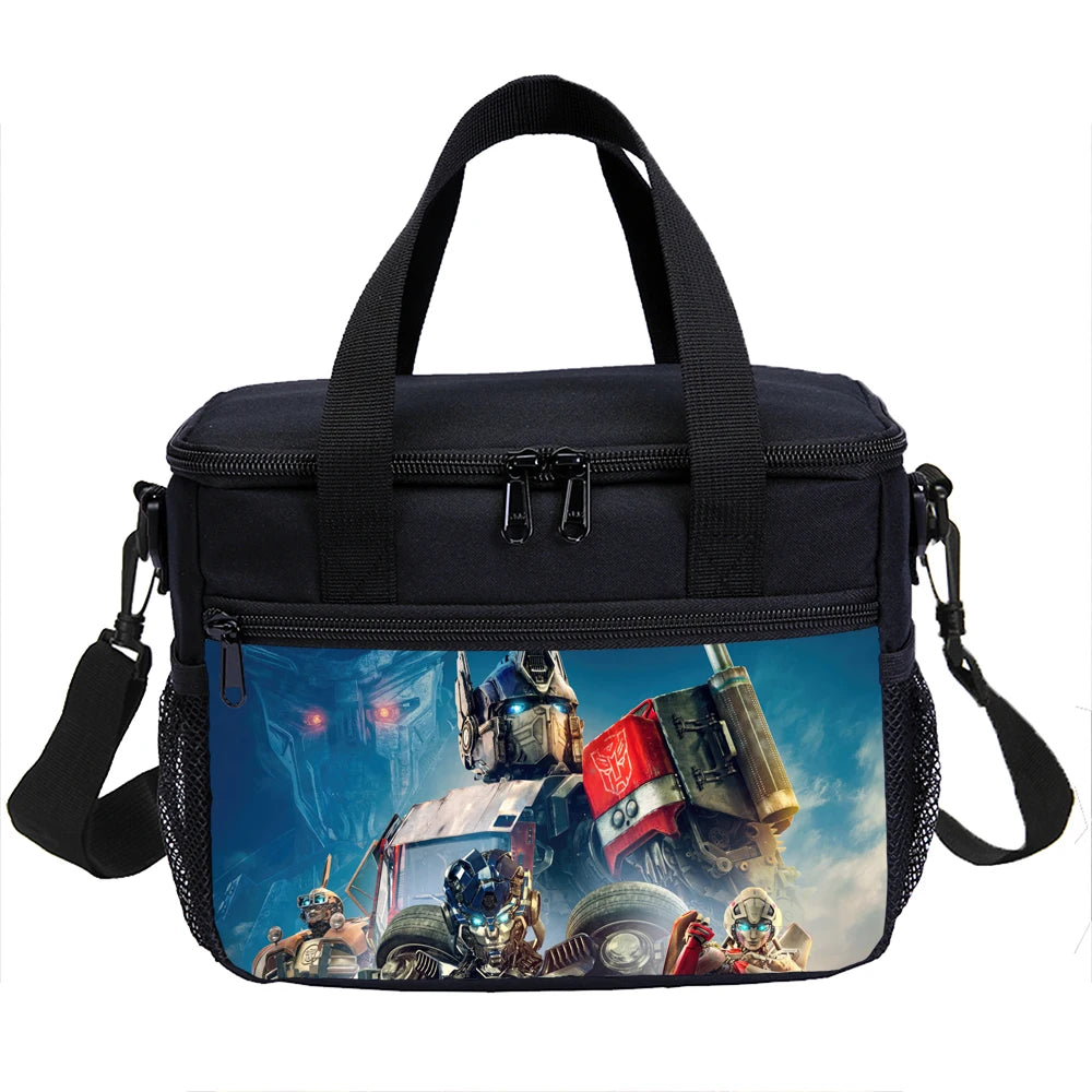 T-Transformers Child School Backpack with Lunch Bags ,Pencil Bags ,School Bags for Boys Girls Best Gift