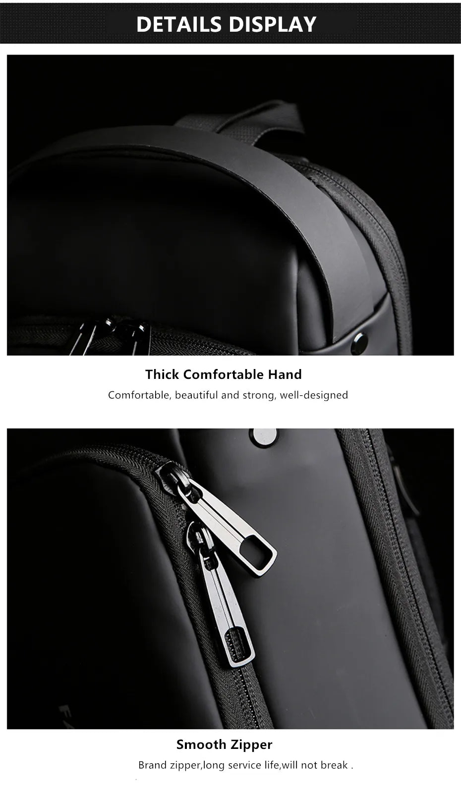 JEEP BULUO Brand High Quality Men Chest Sling Bags Motorcycle Crossbody Shoulder Bag Travel Pack Anti-theft Male Fashion Hot New
