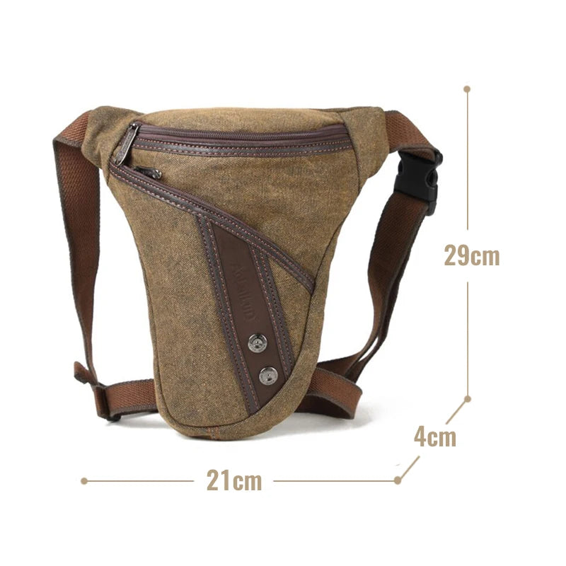 MARKROYAL Men Thigh Fanny Pack Drop Bag Motorcycle Riding Shoulder Pouch Crossbody Nylon Male Hip Bum Belt Leg Waist Bags