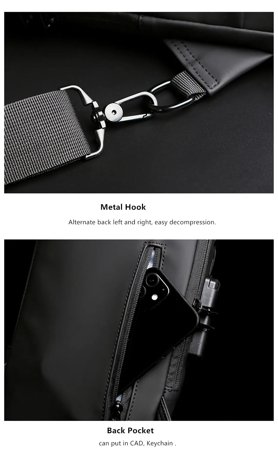 JEEP BULUO Brand High Quality Men Chest Sling Bags Motorcycle Crossbody Shoulder Bag Travel Pack Anti-theft Male Fashion Hot New