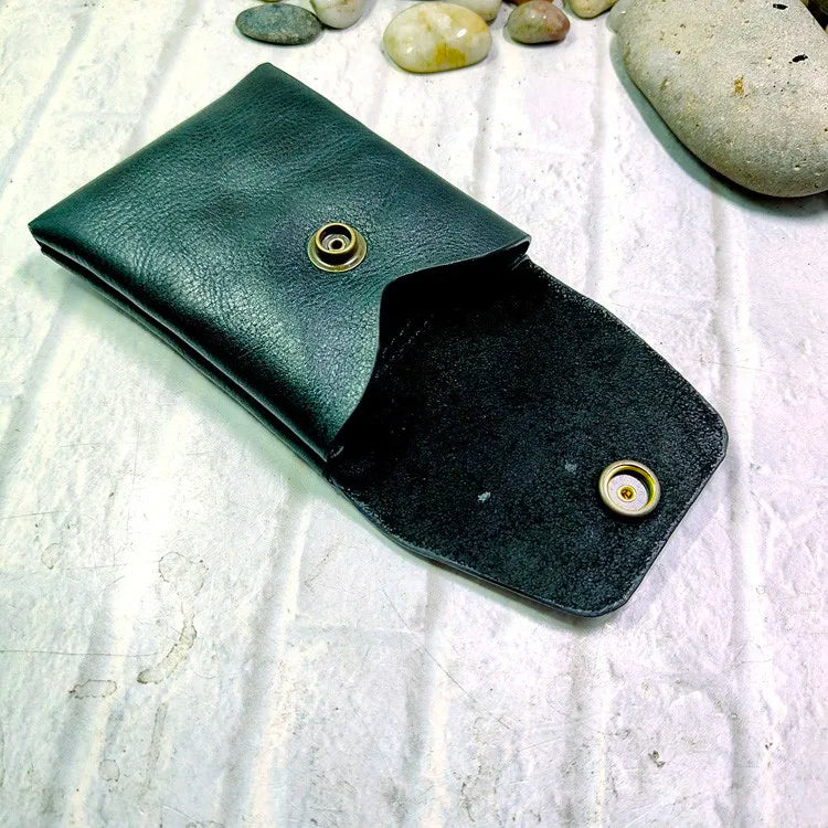 Mini Waist Bag Genuine Leather Belt Pouch Wallet Card Holder Car Key Purse Pack Driver's license Case Men Women 6071