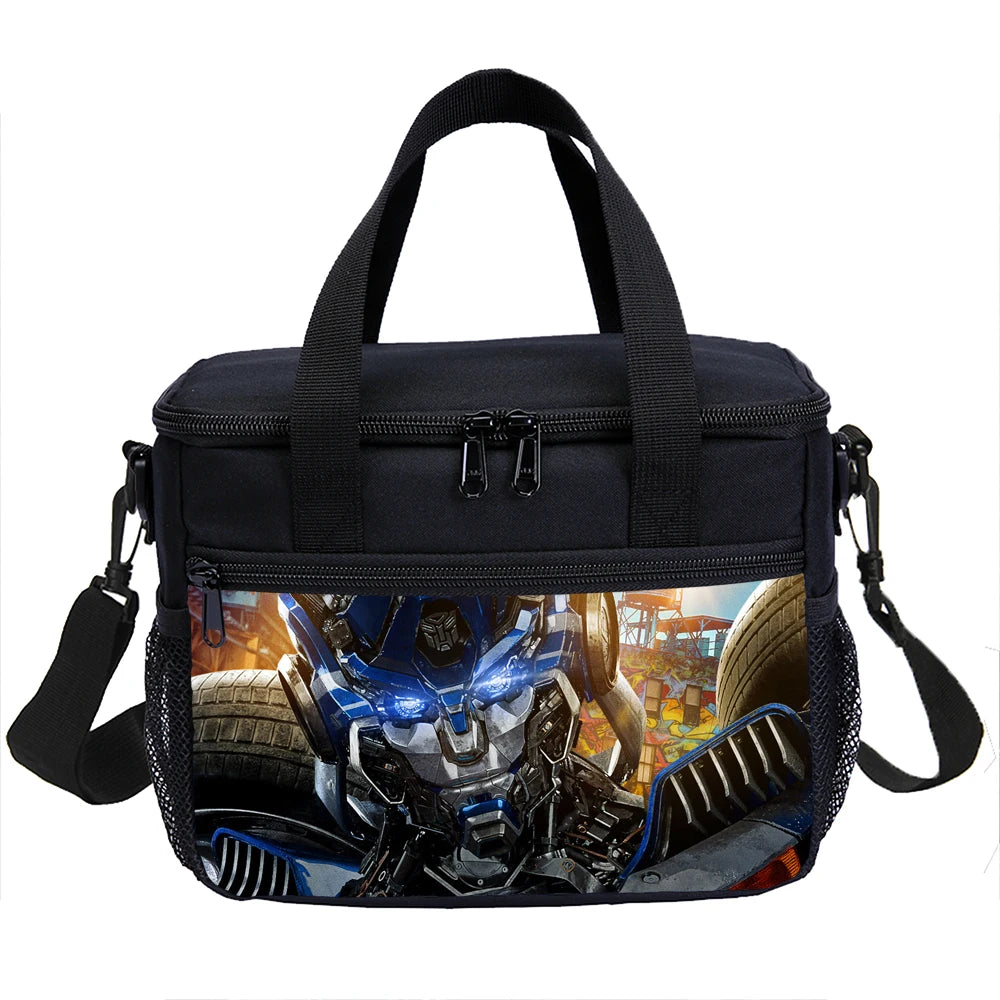 T-Transformers Child School Backpack with Lunch Bags ,Pencil Bags ,School Bags for Boys Girls Best Gift