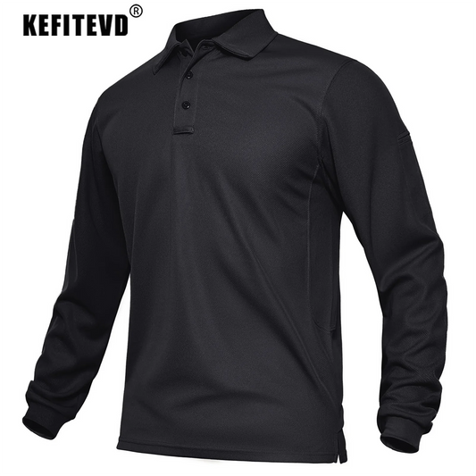 KEFITEVD Men's Golf Polo Shirt Quick Dry Breathable Lightweight T-Shirts Athletic Workout Outdoor Shirts Camping Fishing Tops