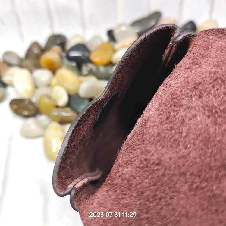 Mini Waist Bag Genuine Leather Belt Pouch Wallet Card Holder Car Key Purse Pack Driver's license Case Men Women 6071